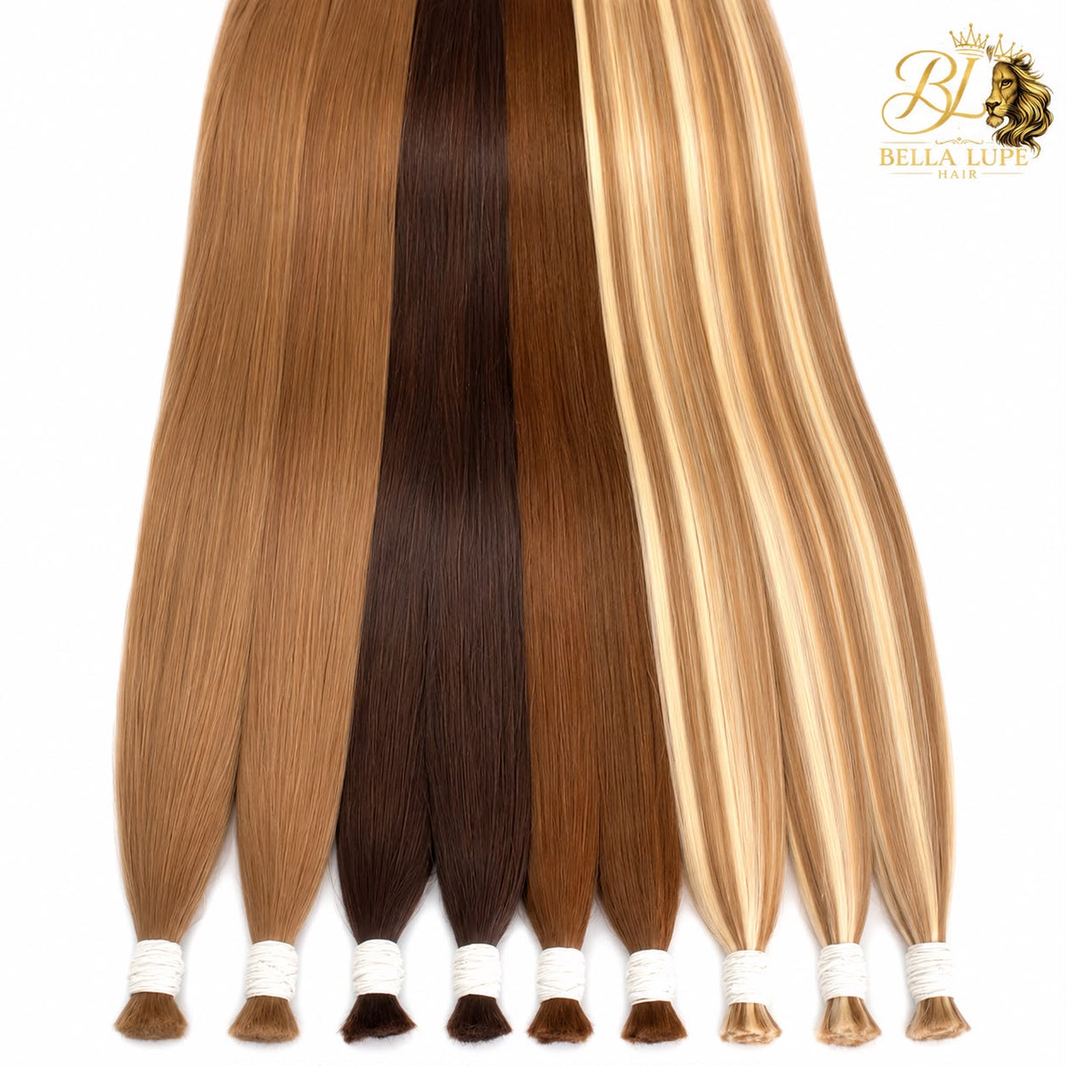 Paquetes de Cabello Humano Liso en Negro, Rubio y Mechas