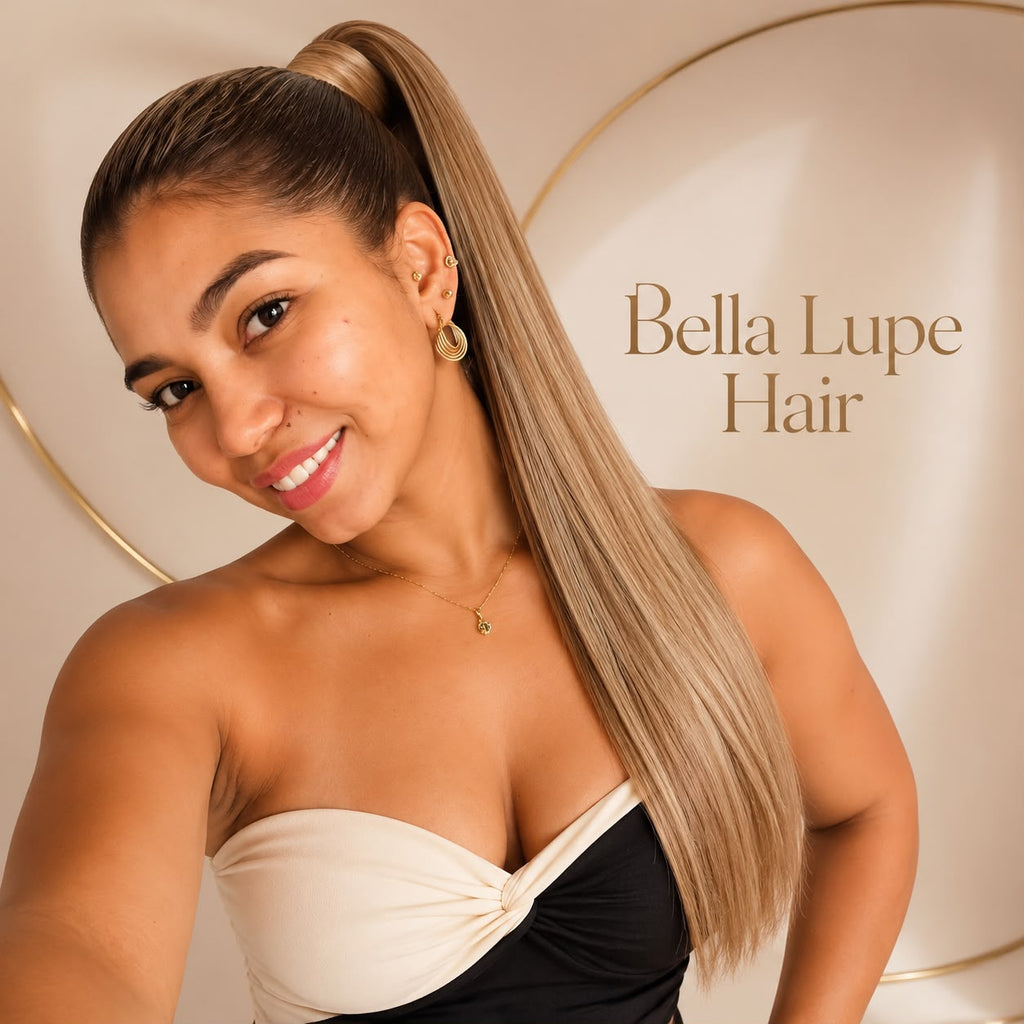Coleta Lisa de Cabello Humano Remy con Cierre Envolvente