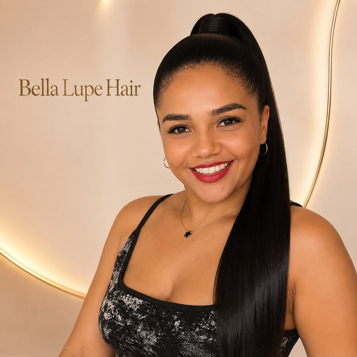 Coleta Lisa de Cabello Humano Remy con Cierre Envolvente