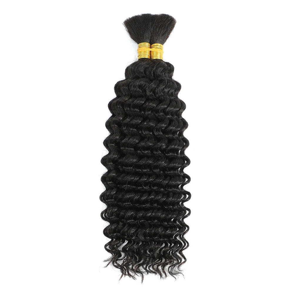 Cabello Humano Ondulado Profundo de 100 g para Trenzas Boho