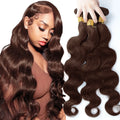 Paquetes de Cabello Humano Remy Castaño Oscuro con Ondas suaves