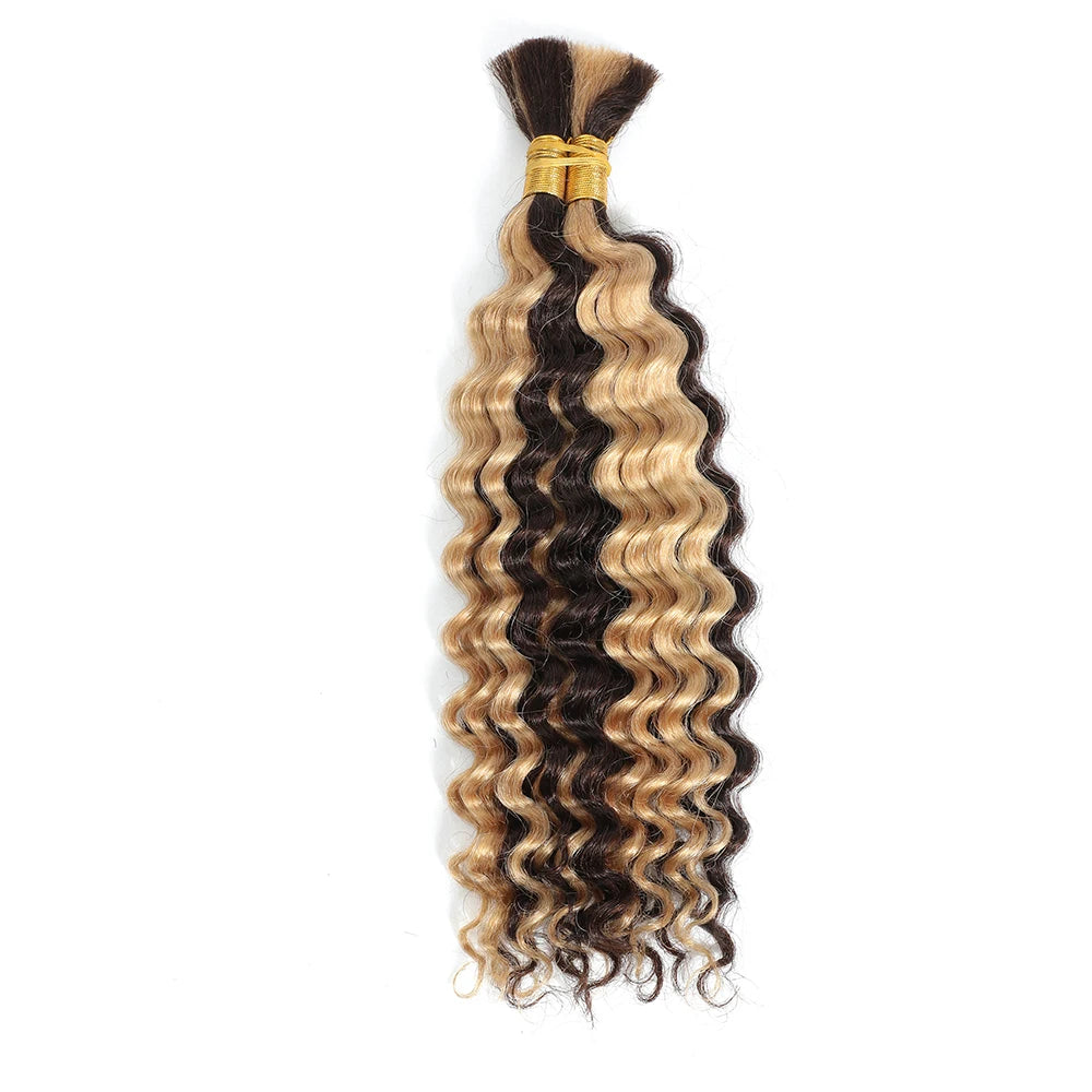 Cabello Humano Ondulado Profundo de 100 g para Trenzas Boho
