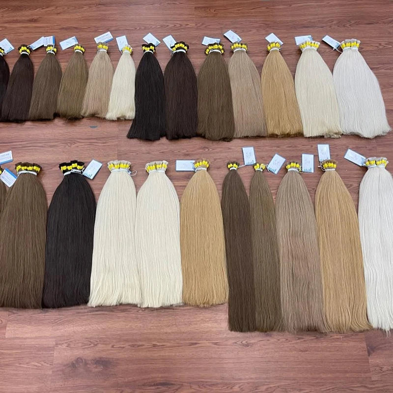 Paquetes de Cabello Humano Liso en Negro, Rubio y Mechas