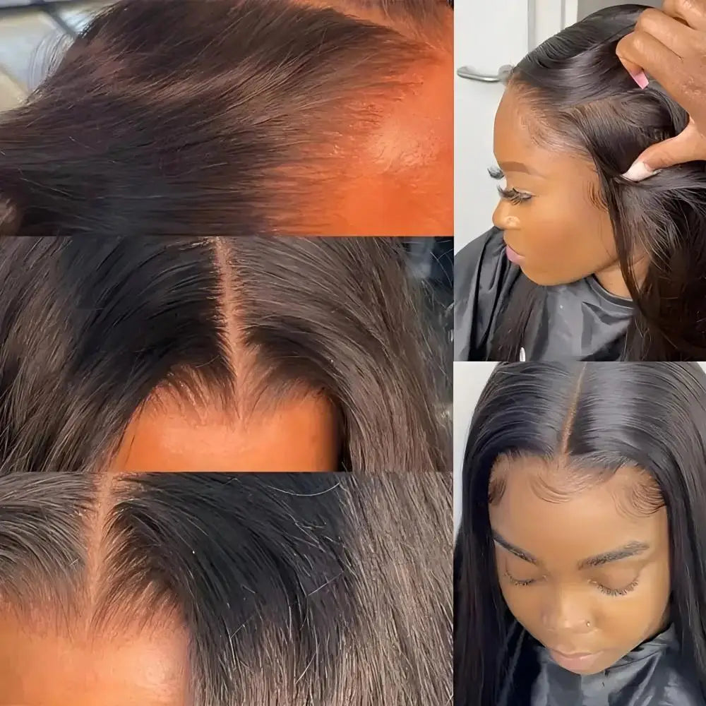 Frontal y Cierre de Encaje con Cabello Humano Liso
