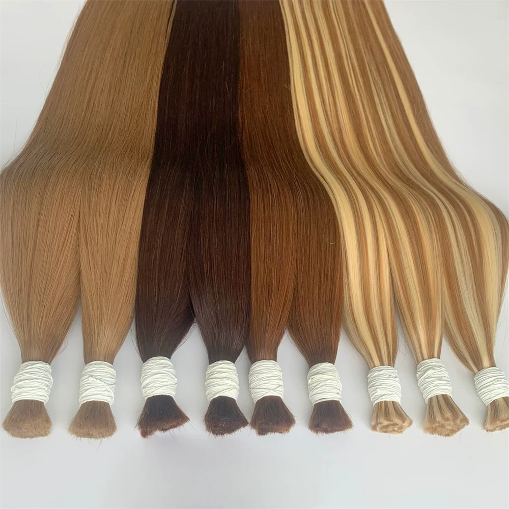 Paquetes de Cabello Humano Liso en Negro, Rubio y Mechas