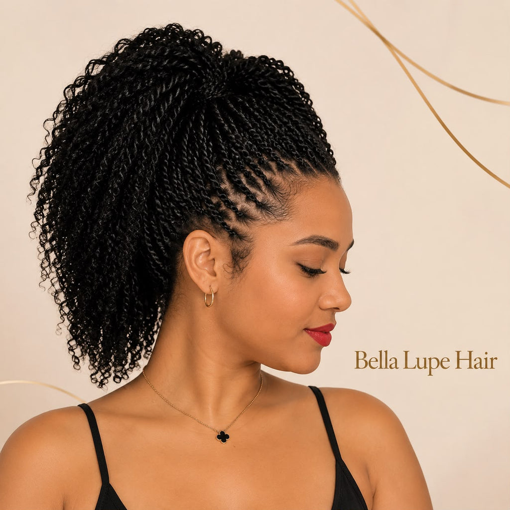Cabello Humano Afro Kinky para Trenzas de 10 a 18 Pulgadas