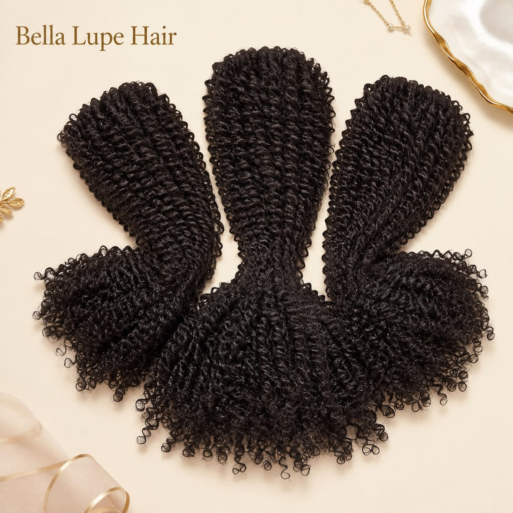 Cabello Humano Afro Kinky para Trenzas de 10 a 18 Pulgadas