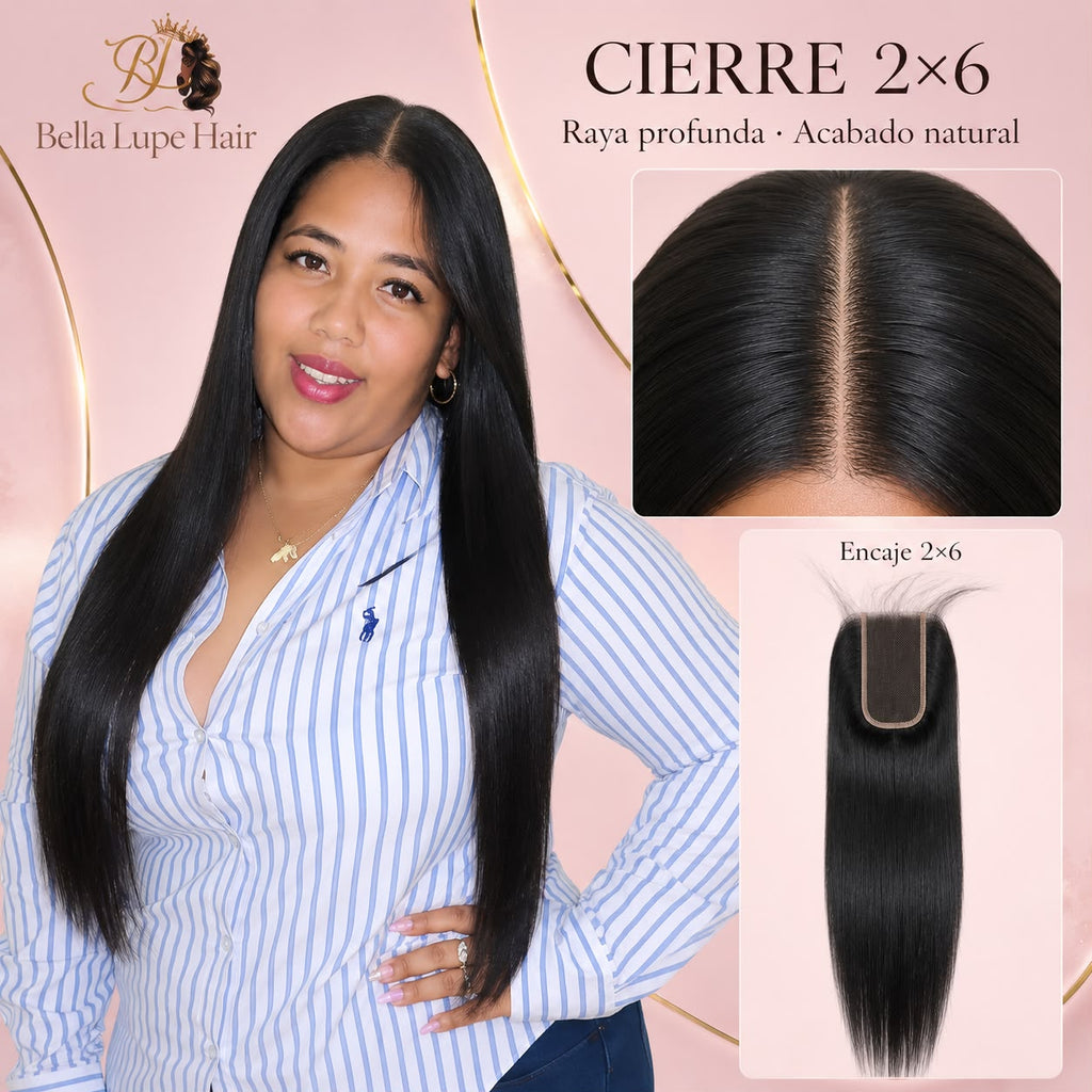 Frontal y Cierre de Encaje con Cabello Humano Liso