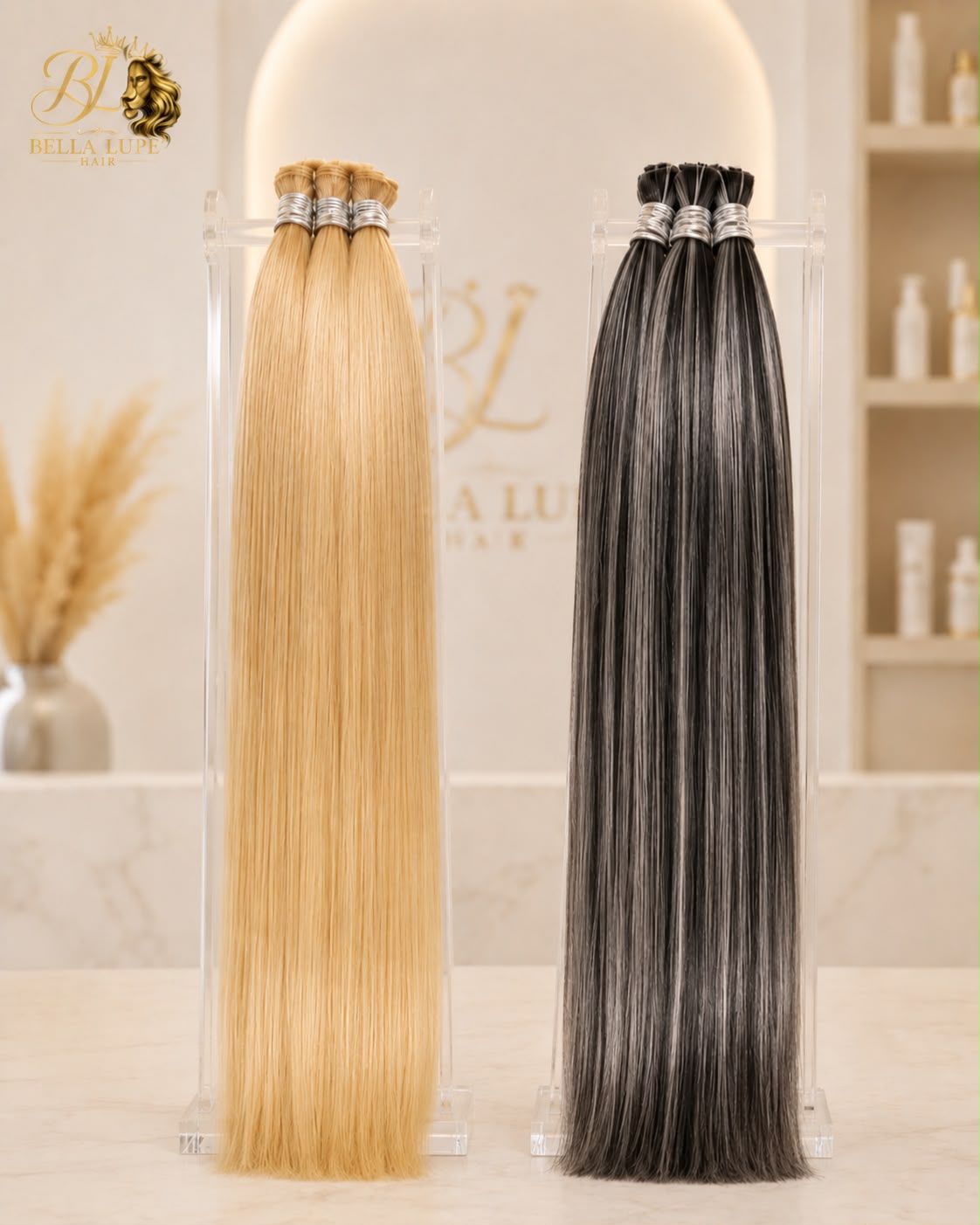 Paquetes de Cabello Humano Liso en Negro, Rubio y Mechas