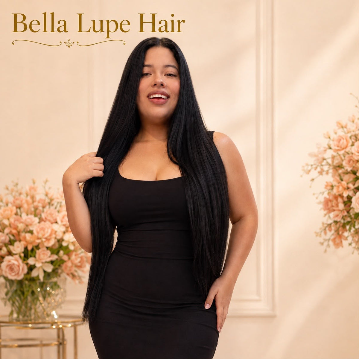 Peluca Lisa de Cabello Humano con Encaje Frontal HD 220%