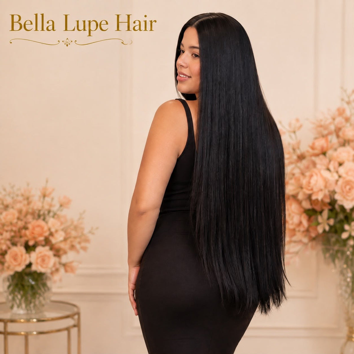 Peluca Lisa de Cabello Humano con Encaje Frontal HD 220%