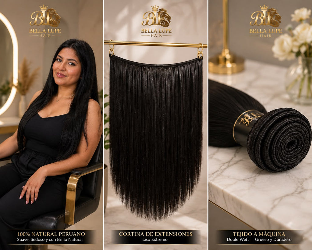Paquetes de Cabello Humano Peruano Liso extremo