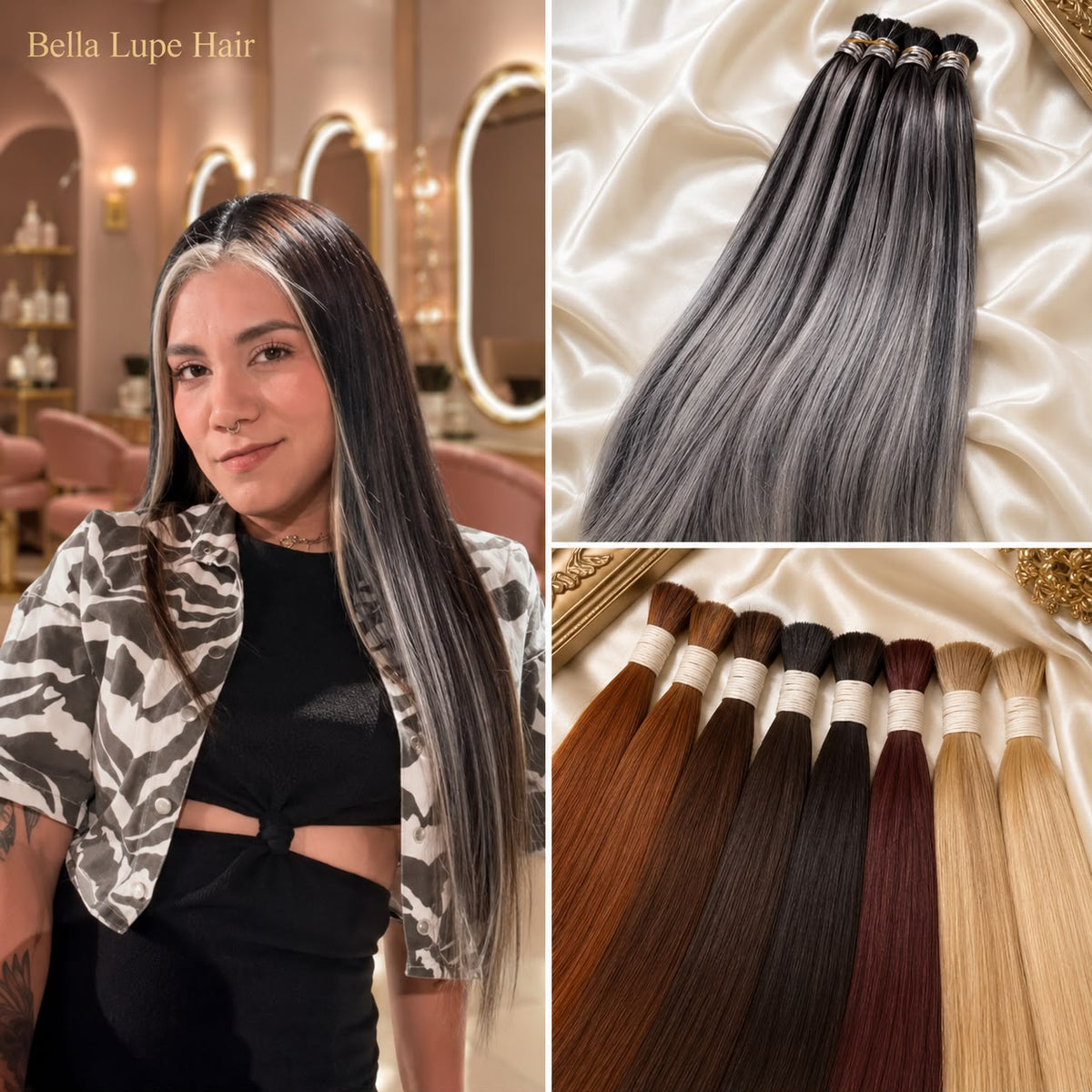 Paquetes de Cabello Humano Liso en Negro, Rubio y Mechas