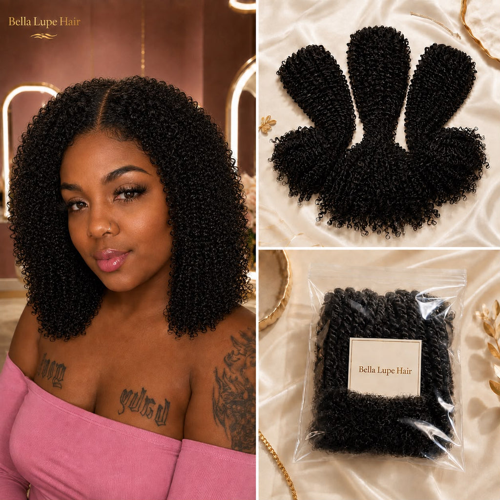 Cabello Humano Afro Kinky para Trenzas de 10 a 18 Pulgadas
